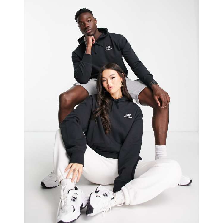 New Balance unisex small logo hoodie in black | ASOS