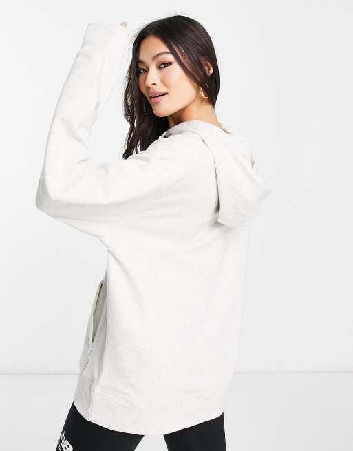 New Balance Unisex – Szara bluza z kapturem z logo, 2 z 4