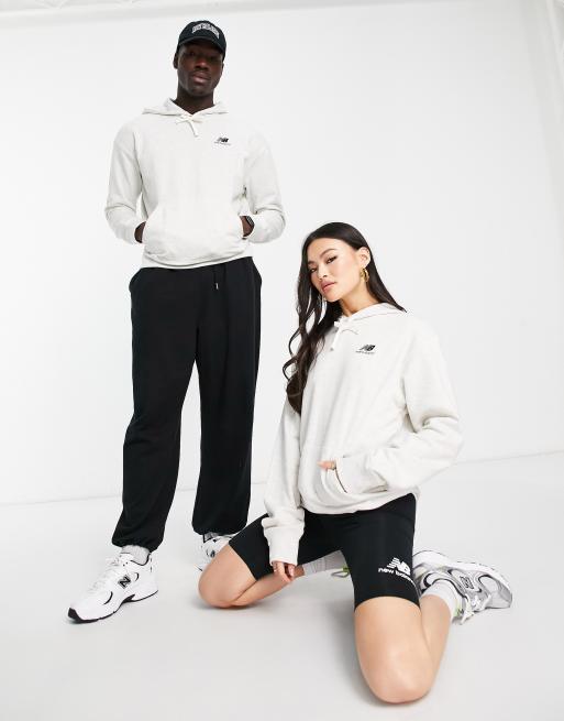 New Balance Unisex – Szara bluza z kapturem z logo, 3 z 4
