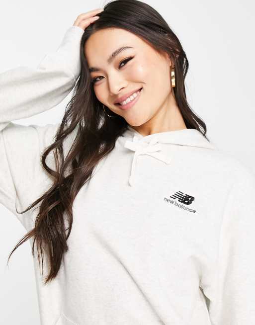 New Balance Unisex – Szara bluza z kapturem z logo, 4 z 4