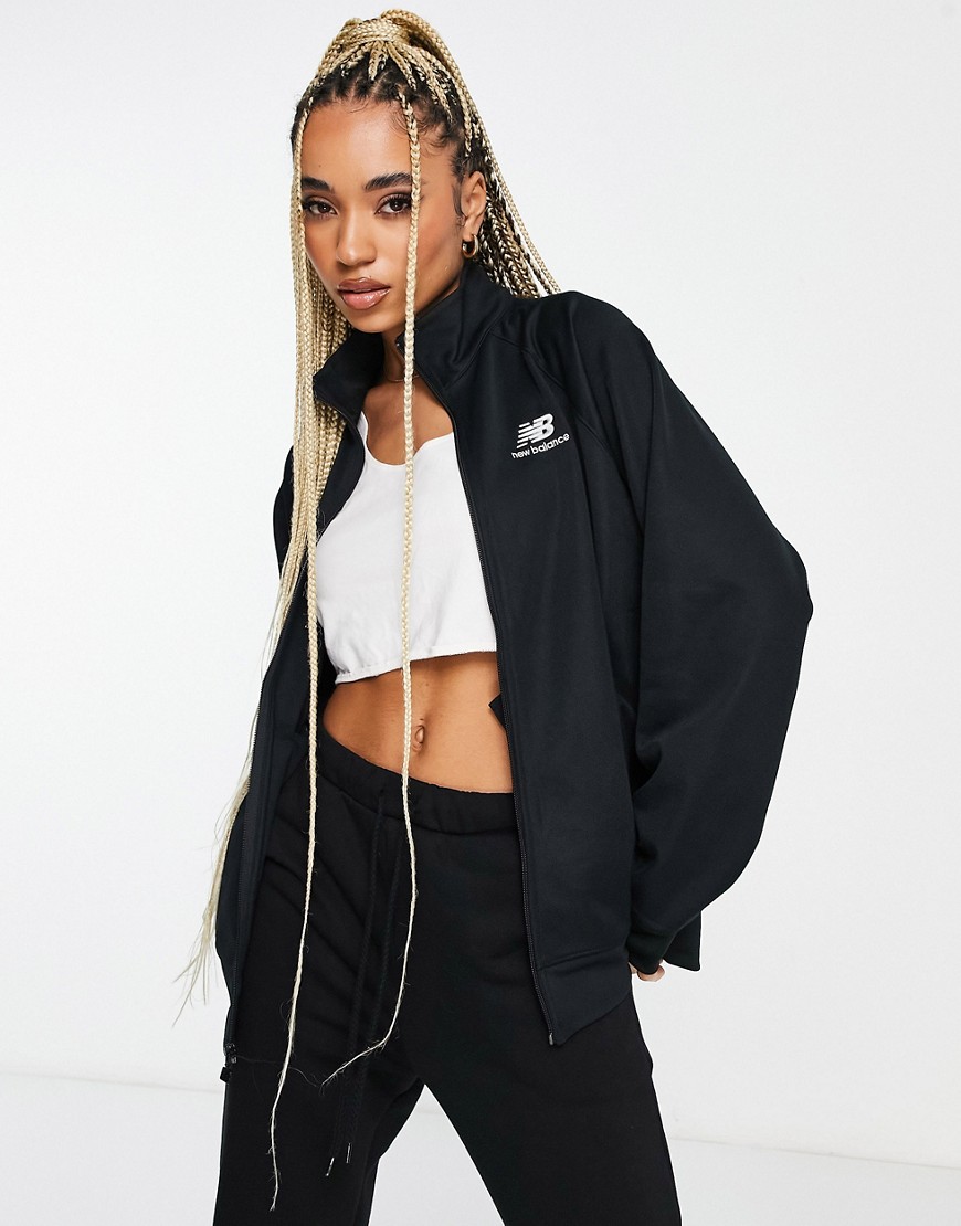New Balance unisex track jacket in black