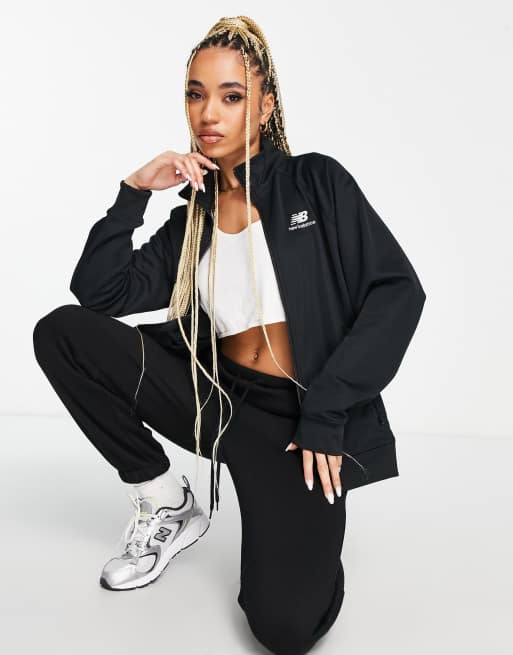 New Balance Unisex Track Jacket in Black