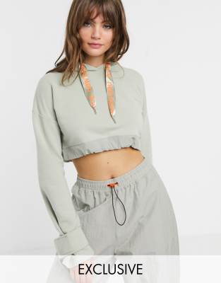 new balance cropped hoodie