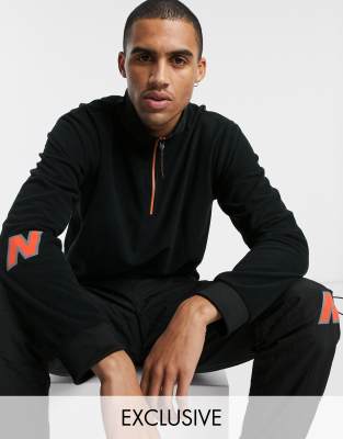 half zip black jumper