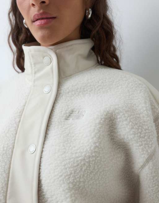 New Balance veste en polaire à poils longs beige, 4 de 5
