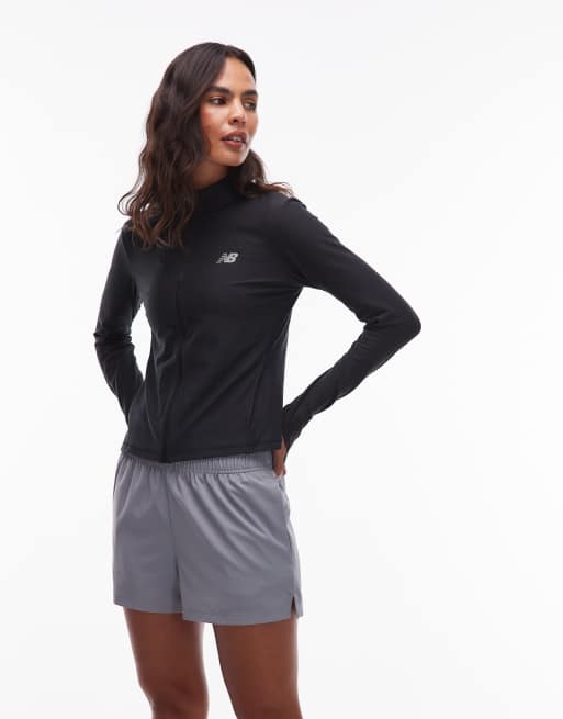New Balance - Veste zippée teinte par section - Noir chiné