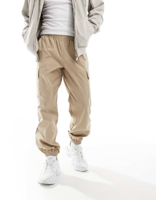 New Balance - VIP - Cargo-joggingbroek van keperstof in beige, 4 van 5