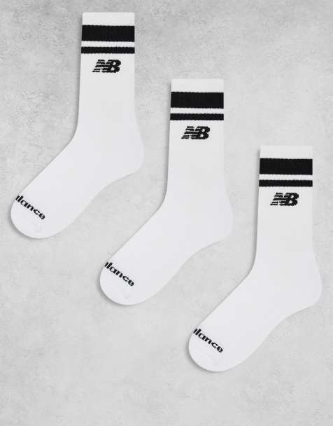 New Balance – Vita ankelstrumpor med ränder, 3-pack - view 1