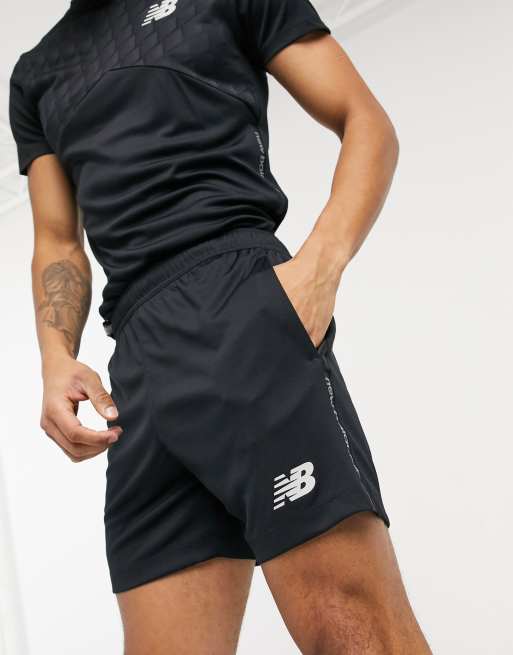 New Balance - Voetbalshort met logobies in zwart