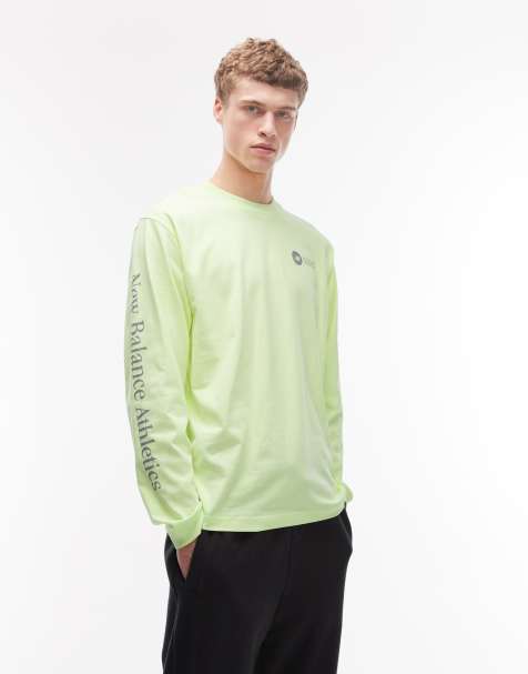 New Balance - Vortex - Neongul T-shirt med lange ærmer - view 1