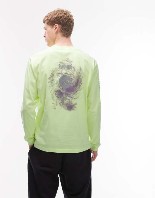New Balance - Vortex - Neongul T-shirt med lange ærmer, 3 af 5