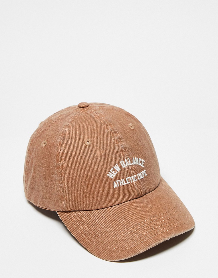 New Balance washed cap in brown