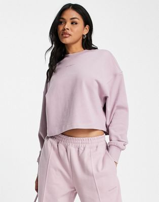 New Balance washed sweatshirt with logo in lilac