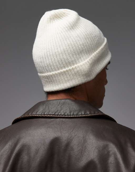 New Balance Watchman beanie in beige , 3 of 3