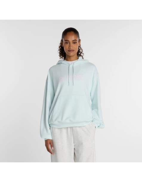 New Balance Wavy oversized hoodie in glint blue - view 1