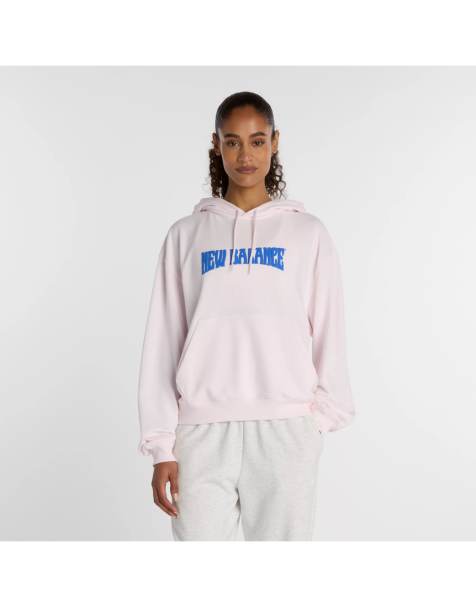 New Balance - Wavy - Sudadera color sal rosa extragrande con capucha - view 1
