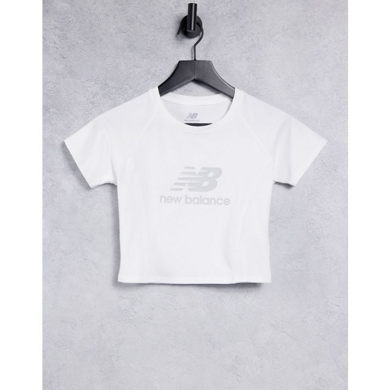 New Balance – Weißes T-Shirt mit Logo