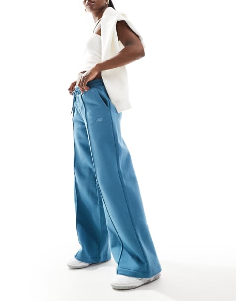 New Balance – Weit geschnittene Hose aus Fleece in Blau - view 1