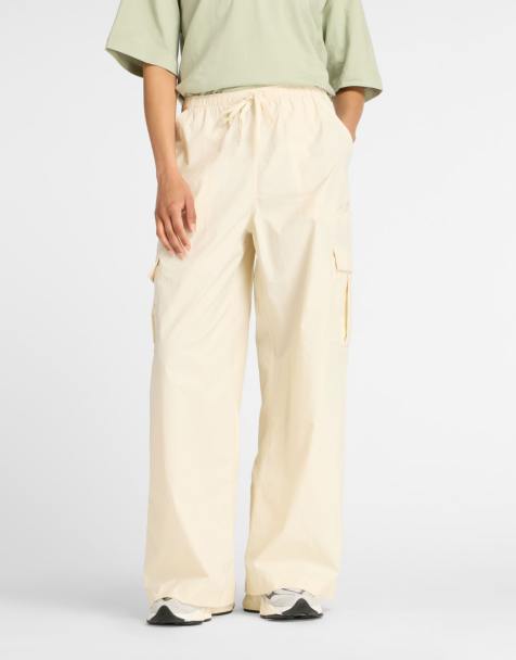 New Balance woven cargo pants in cream - view 1