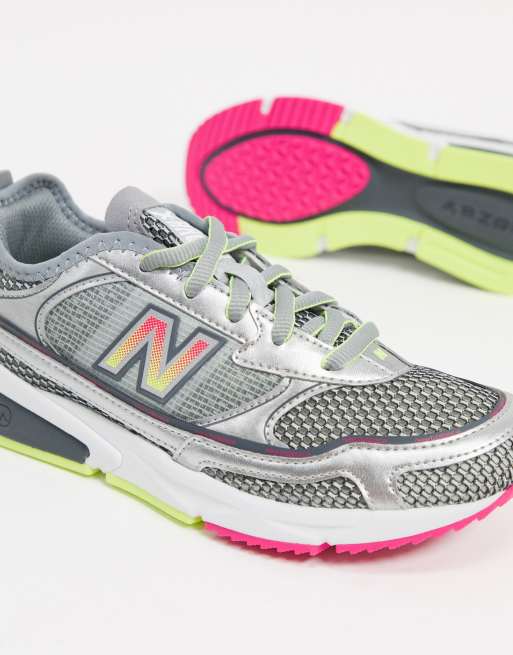 New Balance - X-Racer - Sneakers argento, 4 di 4