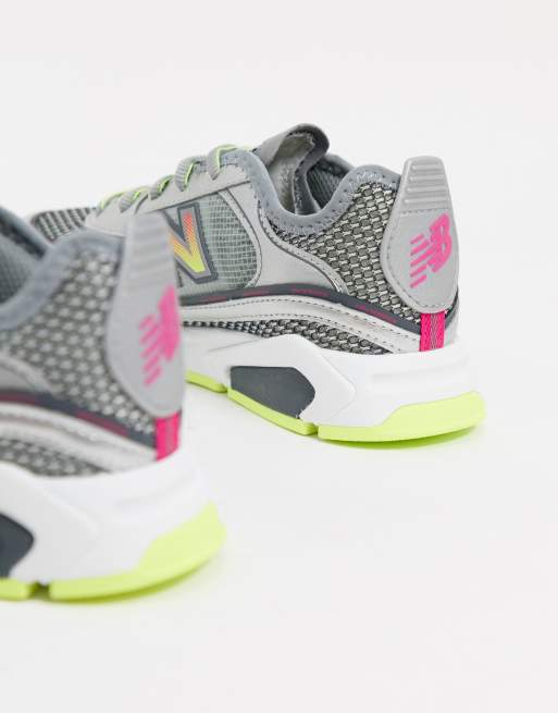 New Balance X-Racer sneakers in silver, 3 of 4