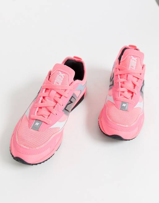 New Balance X Racer trainers in neon pink