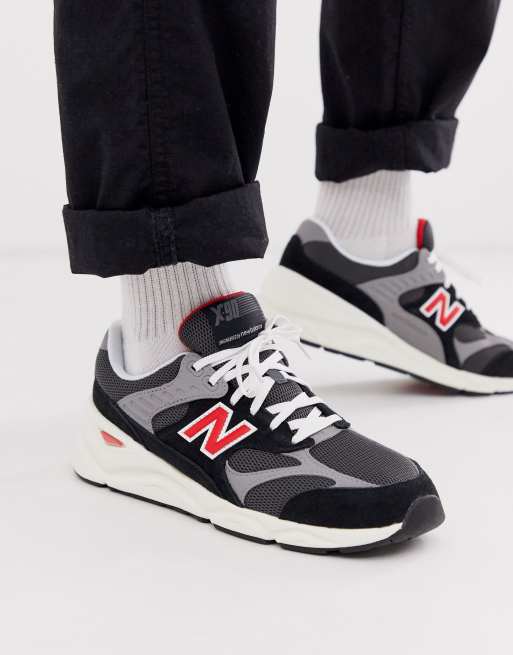 New balance x90 2024 black and white