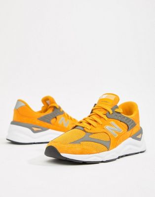 New Balance X90 trainers in yellow 