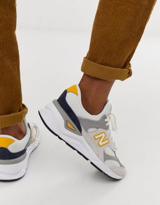 New Balance X90V1 Cream And Yellow Sneakers | ASOS