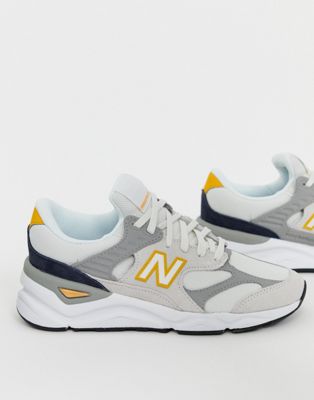 New Balance X90V1 Cream And Yellow Trainers | ASOS