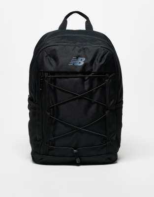 New Balance - Zaino nero in tessuto a coste