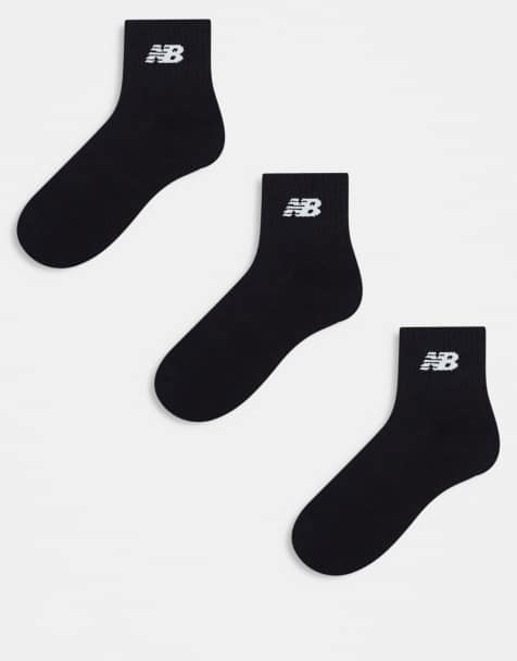 New Balance – Zestaw 3 par czarnych skarpetek do kostki z logo - view 1