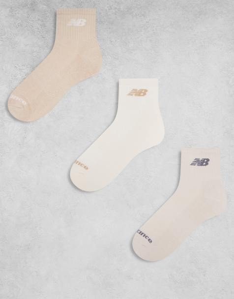 New Balance – Zestaw 3 par skarpetek do kostki na co dzień w jasnych neutralnych odcieniach - view 1
