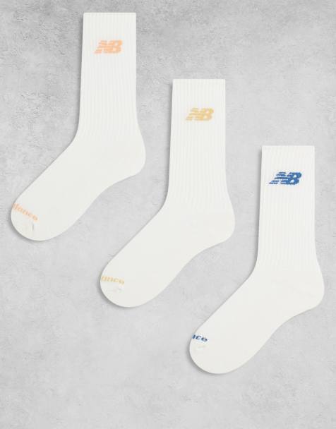 New Balance – Zestaw 3 par skarpetek do łydki w kolorze złamanej bieli - view 1