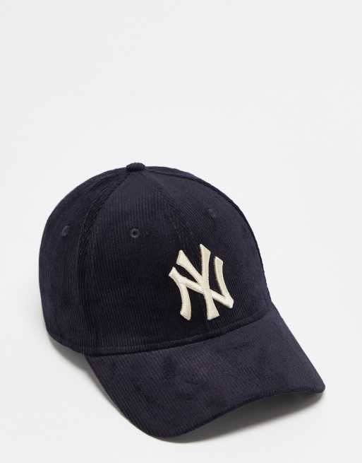 New Era – 39Thirty New York Yankees – Granatowa sztruksowa czapka z daszkiem unisex