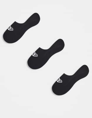New Era - 3er-Pack Füßlinge in Schwarz mit Flaggen-Logo
