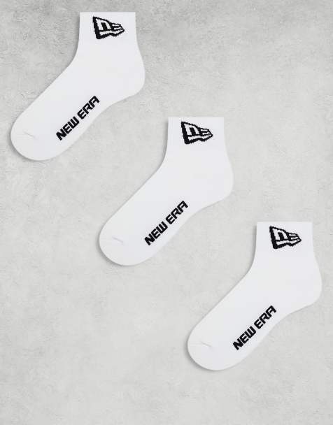 New Era – 3er-Pack Knöchelsocken in Weiß - view 1