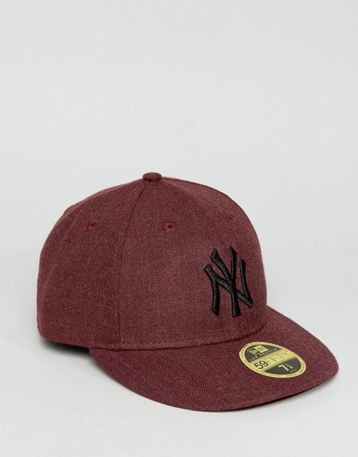 Casquette plate rouge ajustée 59FIFTY Essential New York Yankees