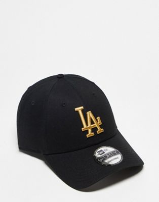 New Era 9Forty LA Dodgers unisex cap in black - ASOS Price Checker