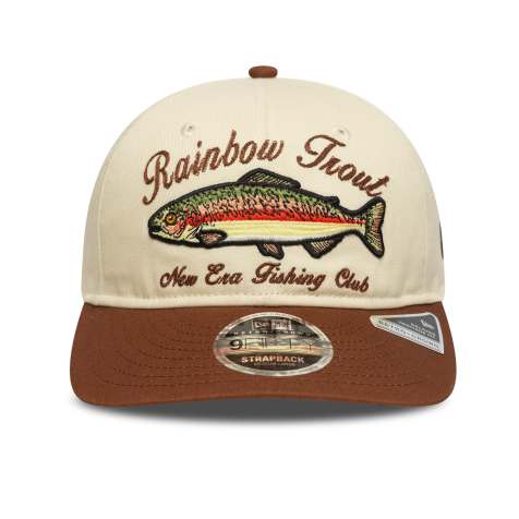 New Era - 9Fifty - Beige/brun kasket med fiskegrafik og kontrastfarvet skygge - view 1