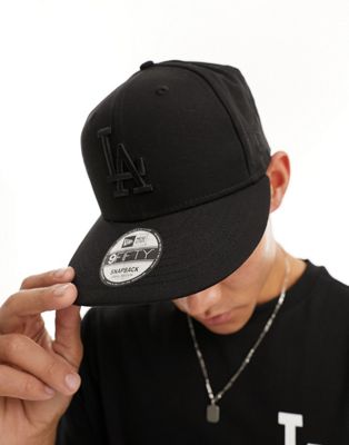 New Era Los Angeles Dodgers 9fifty cap in all black - ASOS Price Checker