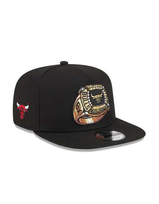 New Era - 9fifty Chicago Bulls - Pet met monogram in zwart, 2 van 6