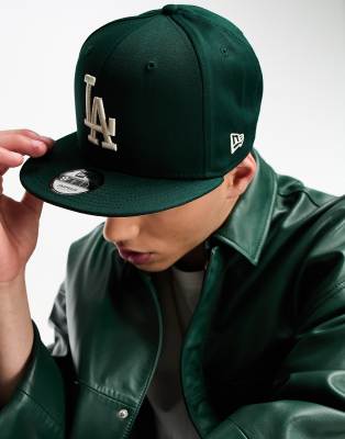 New Era 9Fifty LA Dodgers cap in green - ASOS Price Checker