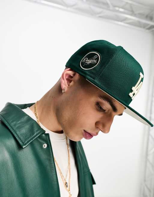 New Era LA Dodgers pinstripe hoodie in green exclusive to ASOS