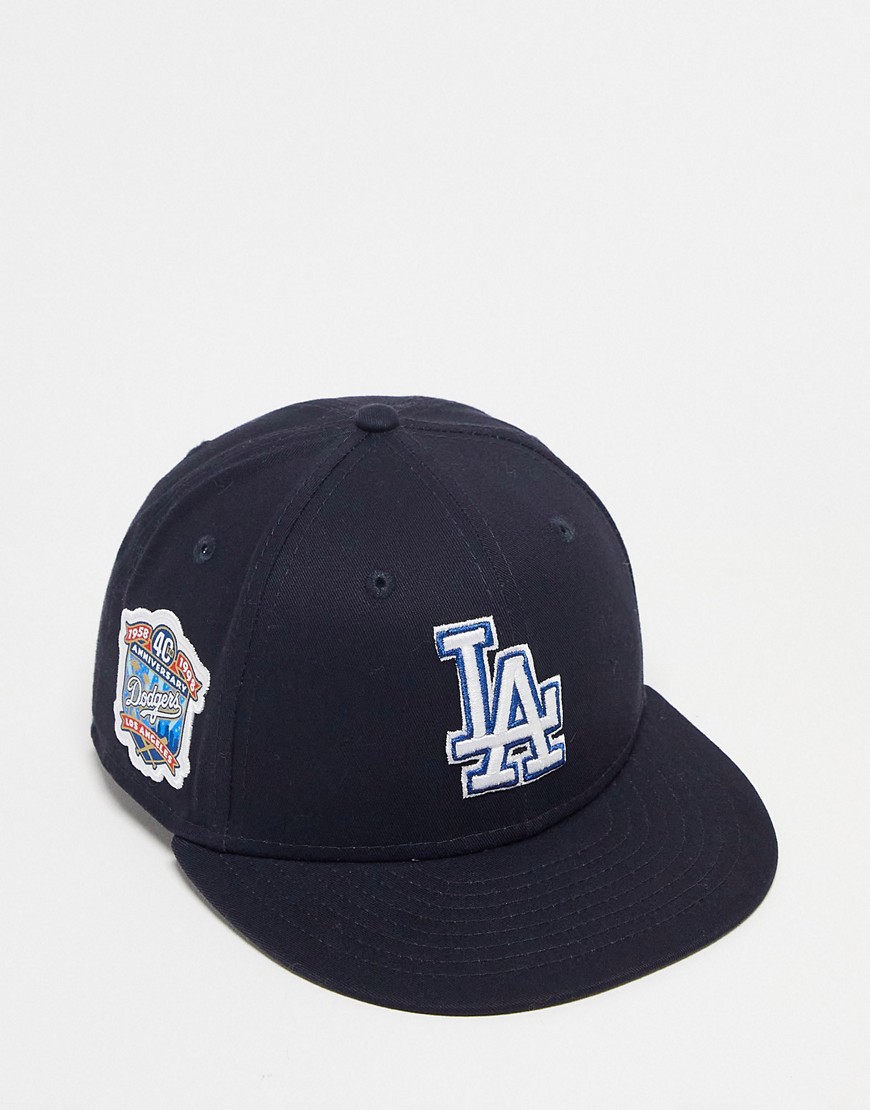 New Era 9Fifty LA Dodgers cooperstown patch cap in navy