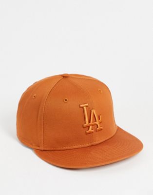 New Era 9Fifty LA Dodgers snapback cap in burnt orange