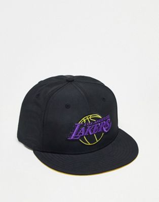 New Era 9Fifty LA Lakers neon logo cap in black - ASOS Price Checker