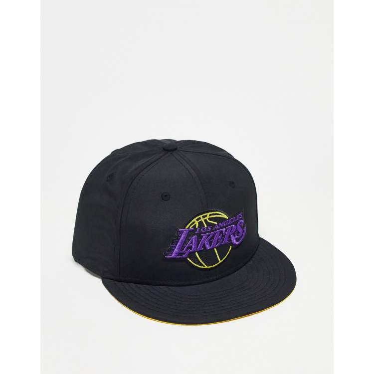  Mitchell & Ness Los Angeles Lakers XL Large Logo Two Tone Snapback  Hat : Sports & Outdoors