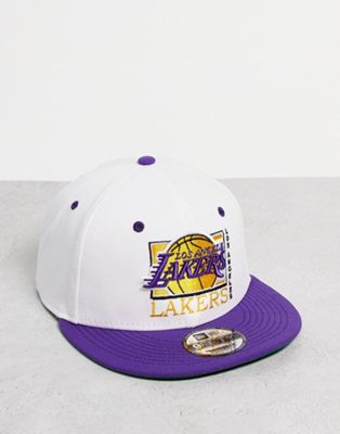 New Era 9Fifty LA Lakers snapback cap in white