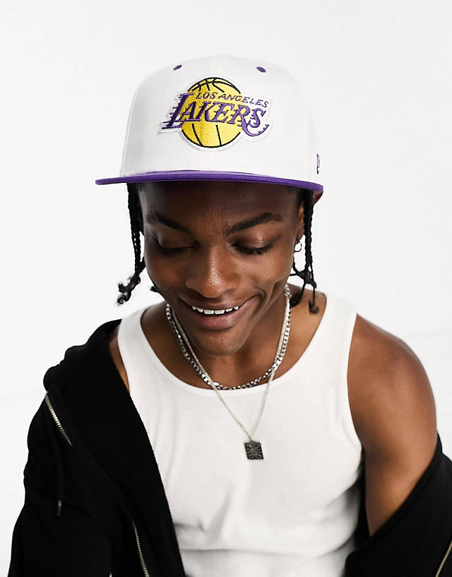 New Era - 9fifty lakers cap in white